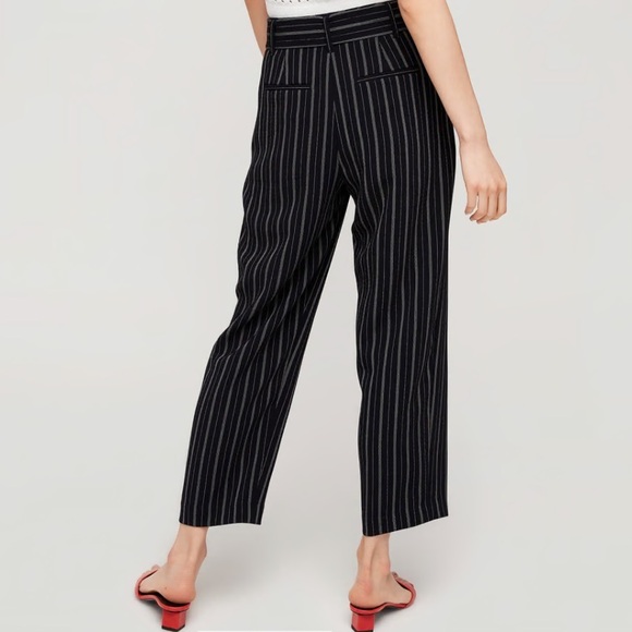 Aritzia Wilfred Tie Front Stripe Pants / Trousers - Picture 4 of 14